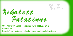 nikolett palatinus business card